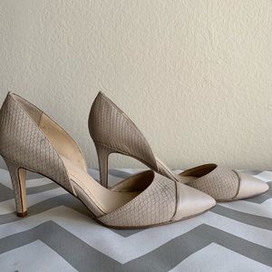 Calvin Klein cream low pump heels